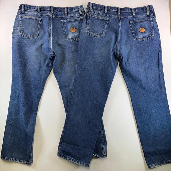 Vtg Lot of 4 Red Kap Rancher Denim Work Jeans 38x32 Straight Fit Distress Patina - Picture 5 of 15